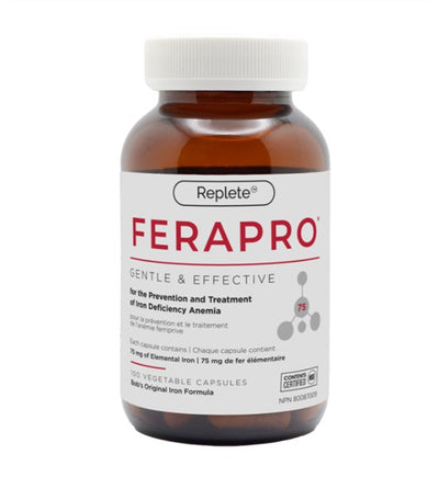 Replete Labs Ferapro 75Mg, 100Caps