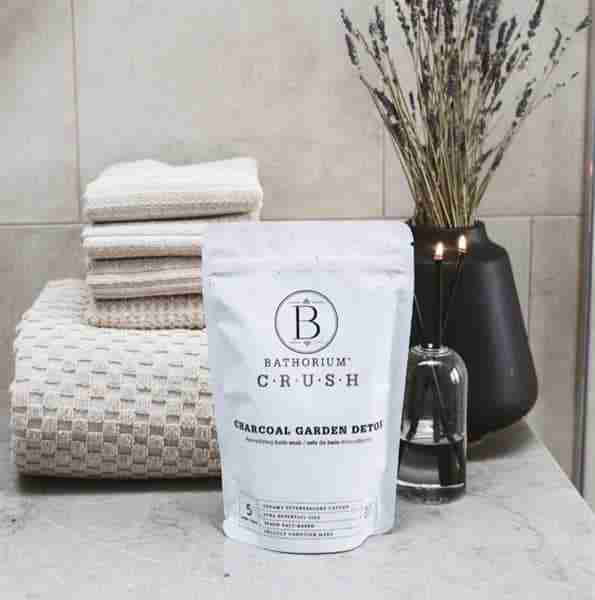 Bathorium Charcoal Garden Detox Crush Bath Soak, 5 x 120 g