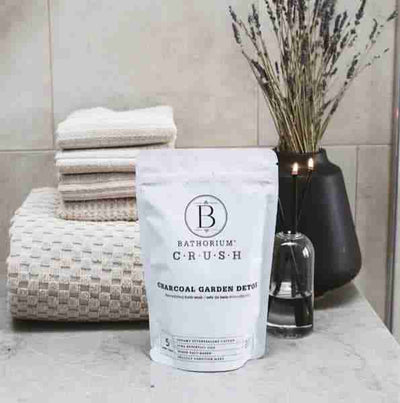Bathorium Charcoal Garden Detox Crush Bath Soak, 5 x 120 g