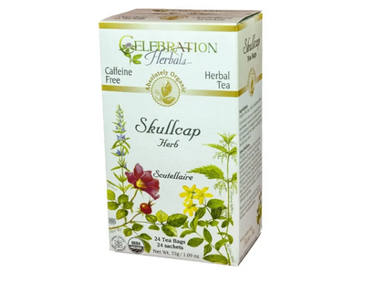 Celebration Herbals Organic Skullcap Tea, 24Bgs
