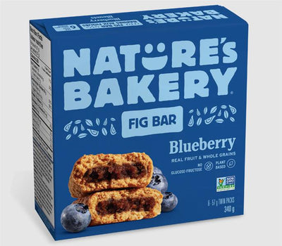 Nature's Bakery Whole Wheat Fig Bars Blueberry, 6 x 57 g