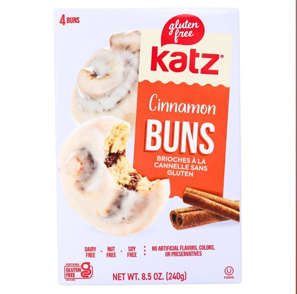 Katz Gluten Free Cinnamon Buns, 240G