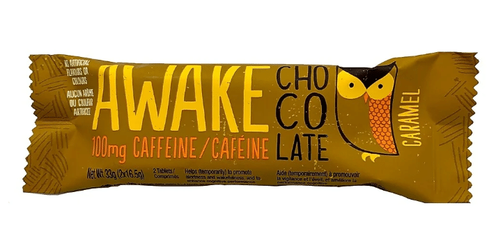 Awake Chocolate - Caffeine Caramel Chocolate Bar, 27G