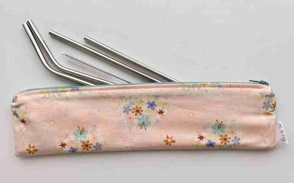 Stitch The Dot Straw Set With Pouch