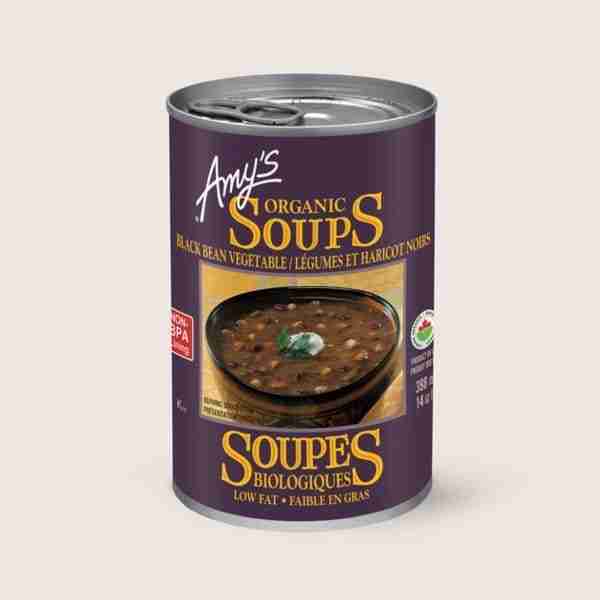 Amy's Kitchen Organic Black Bean Vegetable Soup - 398Ml