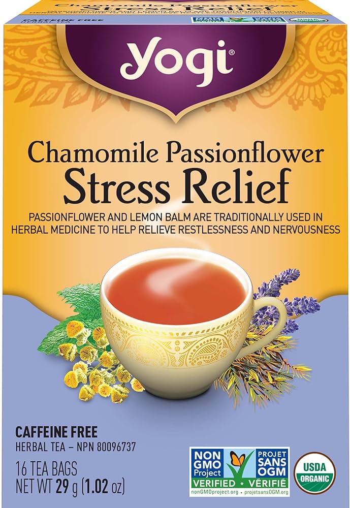 Yogi Tea Chamomile Passionflower Stress Relief, 16 Tea Bags