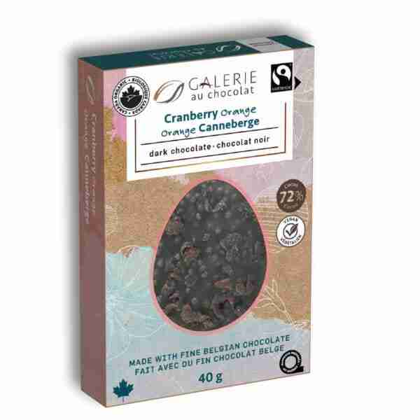 Galerie - Dark Chocolate Bark: Cranberry Orange, 40G