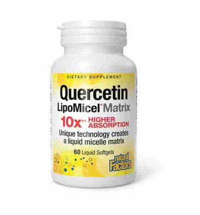 Natural Factors Quercentin Lipomicel Matrix 250Mg 60 Softgels