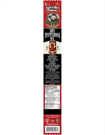 Country Prime Meats Dry Pepperoni Stick, Super Hot, 40 g