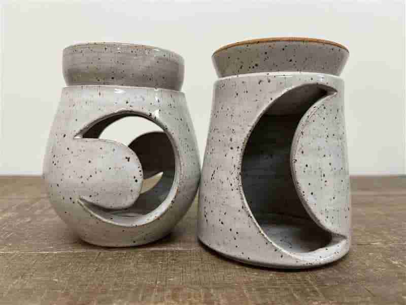 Tea Light Holder White Moons