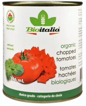 Bioitalia Organic Chopped Tomatoes With Basil, 798Ml