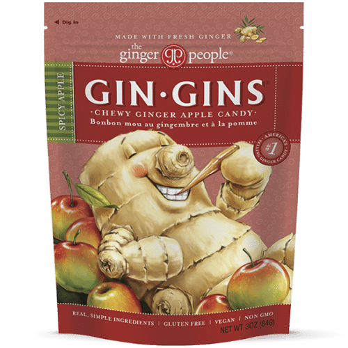 The Ginger People - Spicy Apple Gin Gins Chewy Ginger Candy, 84 g