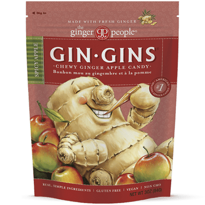 The Ginger People - Spicy Apple Gin Gins Chewy Ginger Candy, 84 g