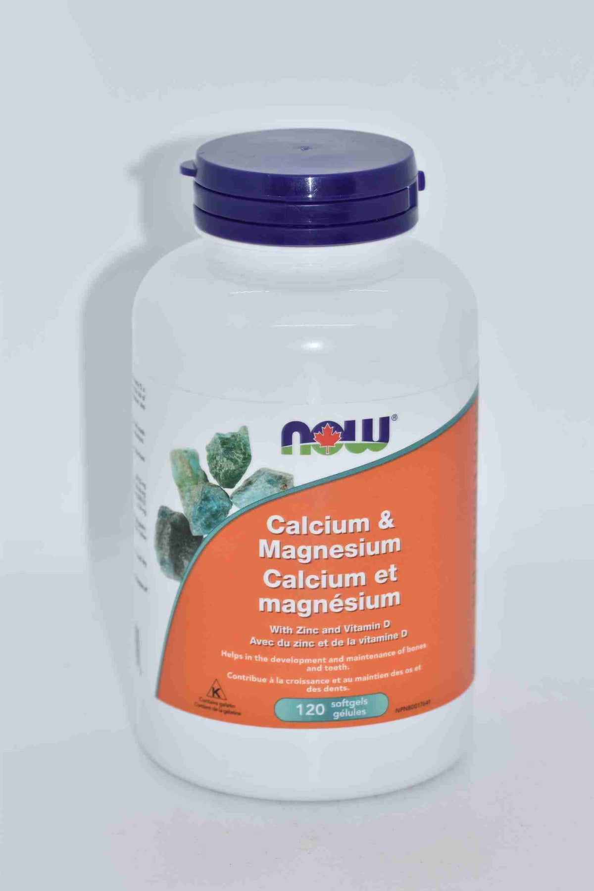 NOW Calcium & Magnesium-With Zinc And Vitamin D; 120 Softgels