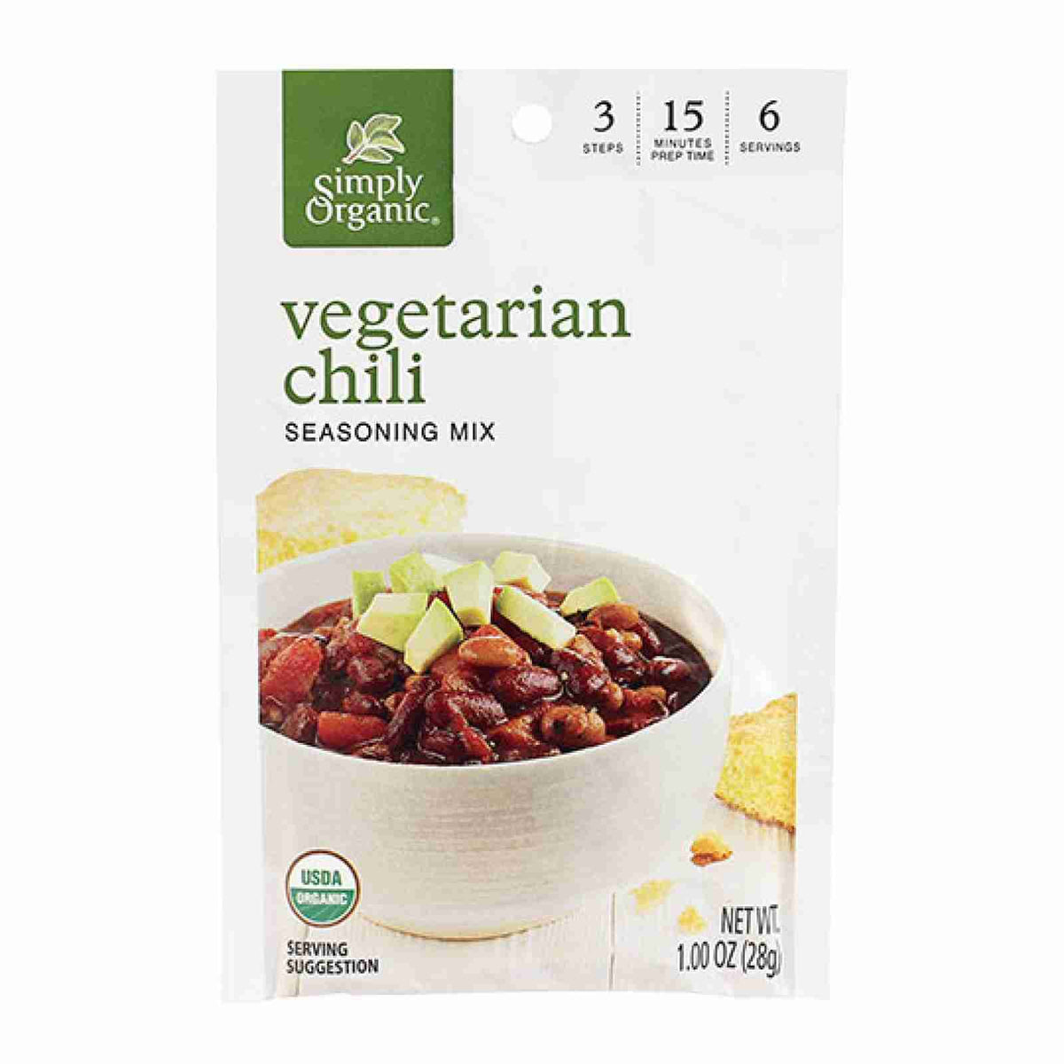 Simply Organic Vegetarian Chili Seasoning Mix - 28G