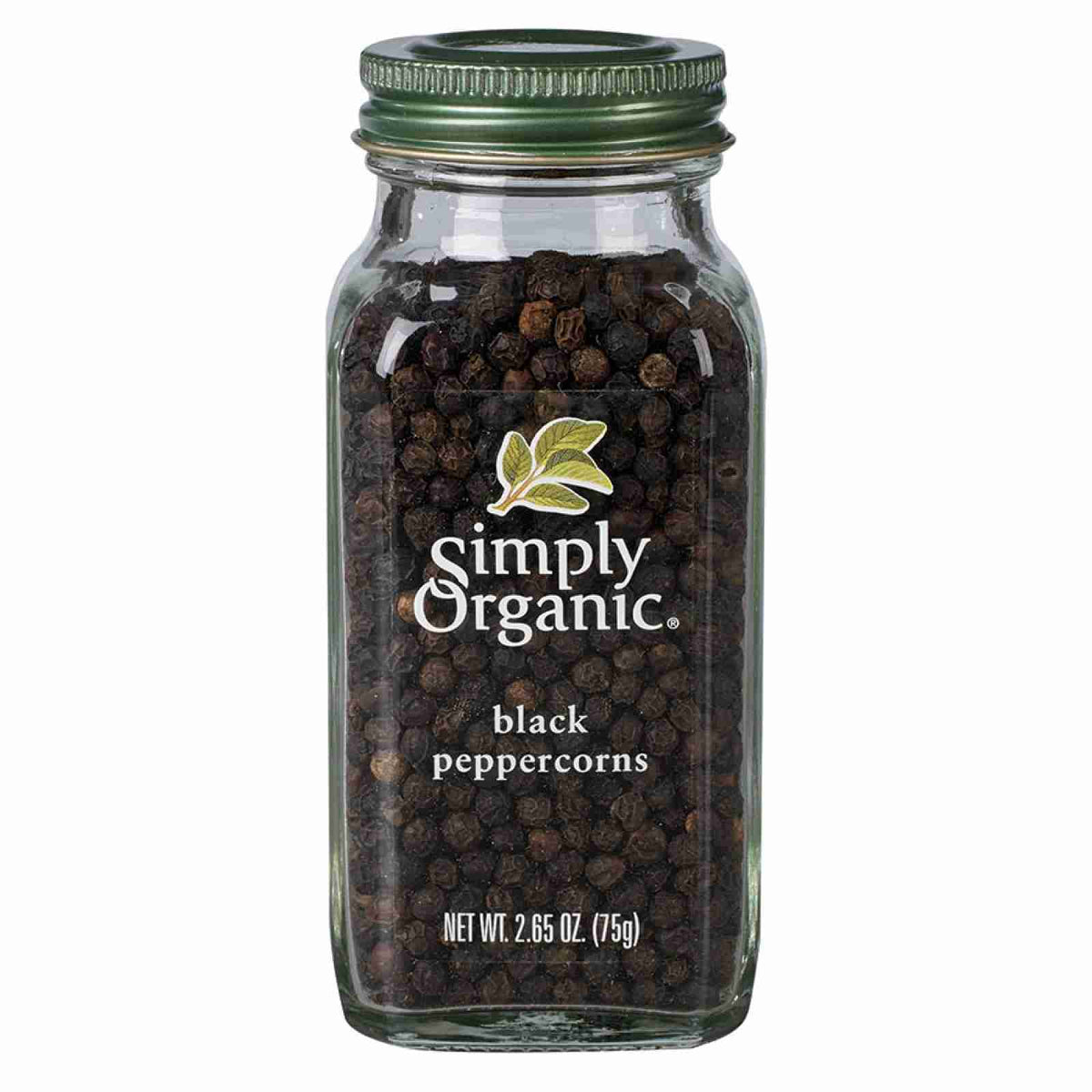Simply Organic Whole Black Peppercorns - 75G