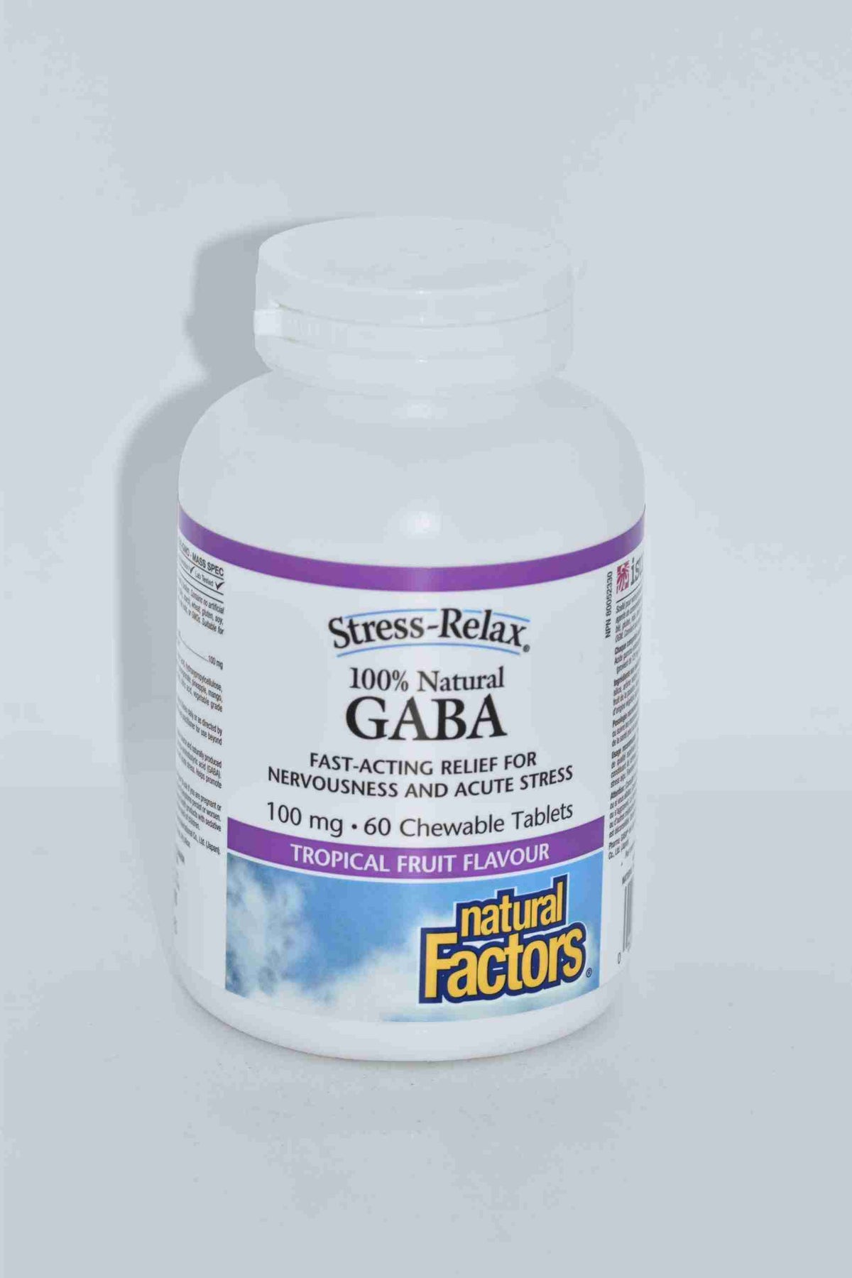 Natural Factors 100% Natural GABA 100Mg 60 Chewable Tablets
