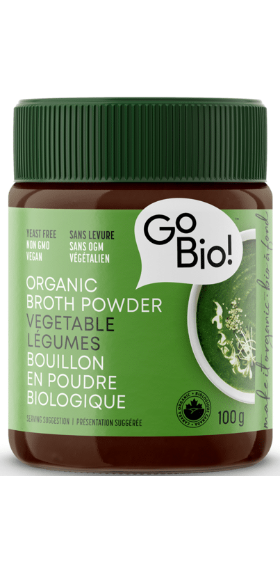 Go Bio Food Organic Broth Powder: Yeast-Free Vegetable - 100G