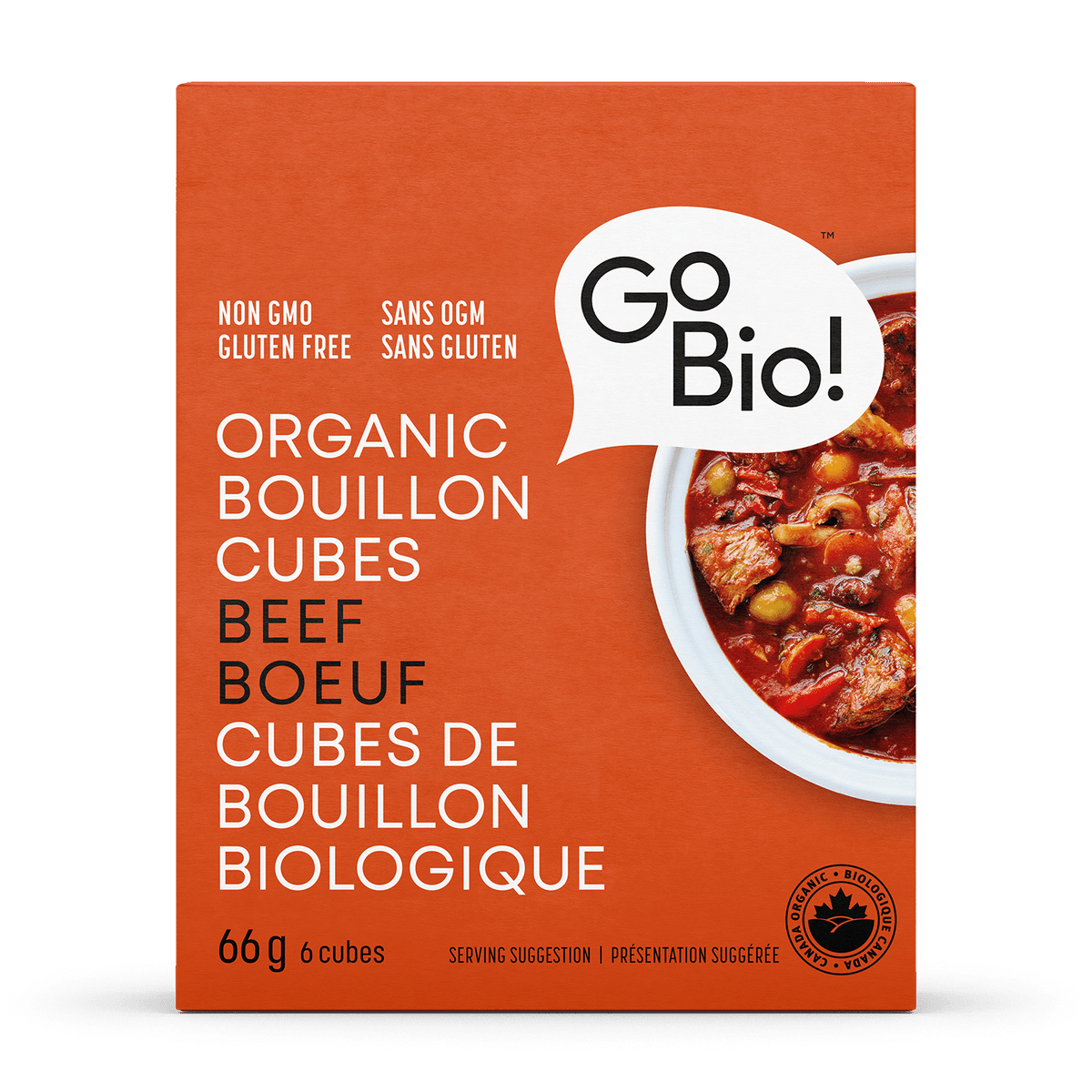 Go Bio Food Organic Bouillon Cubes: Beef - 66G