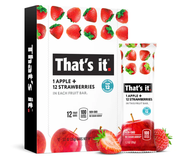 That's It. Apple + Strawberry Fruit Bar, 35 g