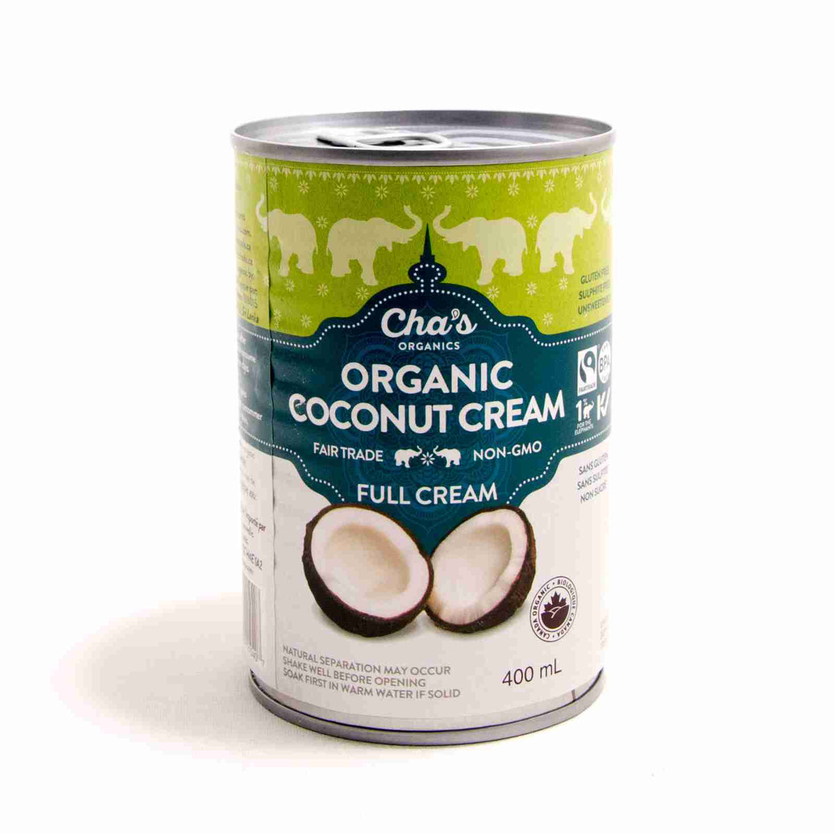 Cha's Organics Organic Coconut Cream, 400 mL
