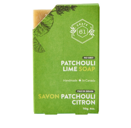 Crate 61 Organics Patchouli Lime Bar Soap, 110G