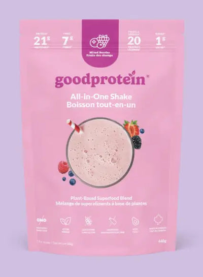 Good Protein All-in-One Shake, Mixed Berries, 440 g