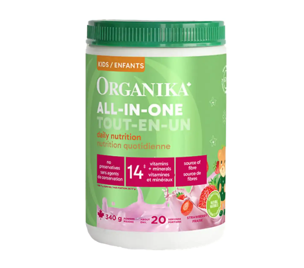 Organika Kids All-In-One Daily Nutrition, Strawberry, 340 g