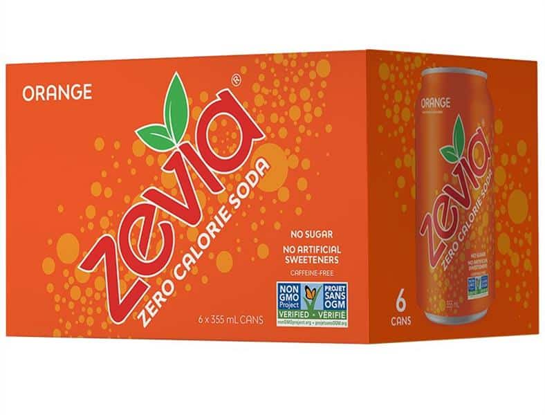 Zevia Orange Soda, 6 x 355 mL