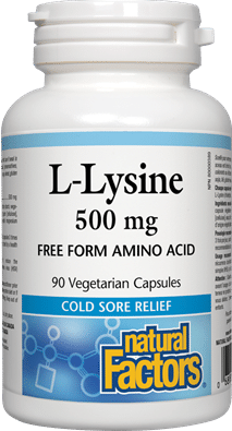 Natural Factors L-Lysine 500Mg; 90 Capsules