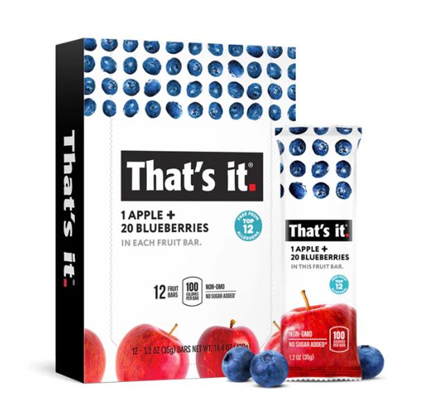 That's It. Apple + Blueberry Fruit Bar, 35 g