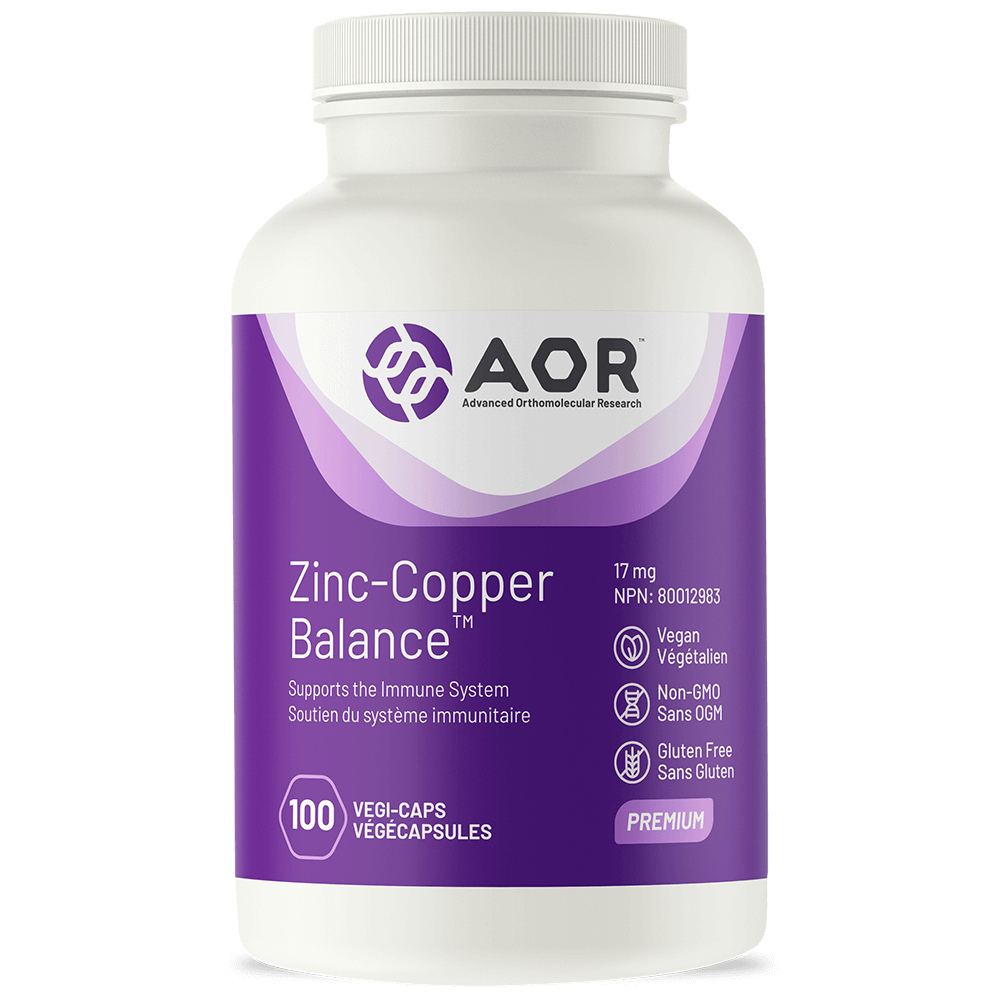 AOR Zinc-Copper Balance, 100 Veg Caps