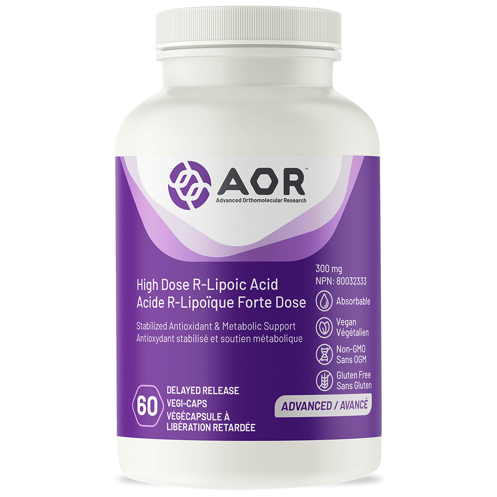 AOR High Dose R-Lipoic Acid 300 mg, 90 Veggie Caps