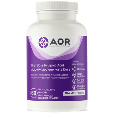 AOR High Dose R-Lipoic Acid 300 mg, 90 Veggie Caps