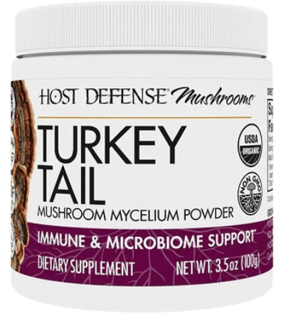 Host Defense Turkeytail Mushroom Mycelium Powder, 100G