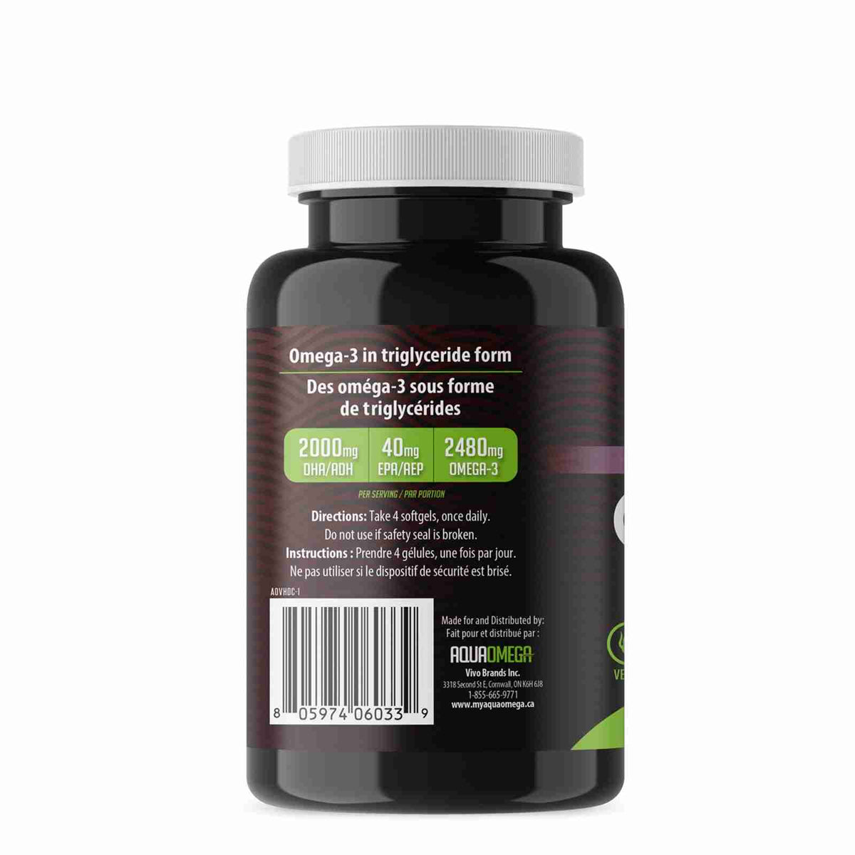 Aqua Omega Plant Based High DHA, 120Sgel