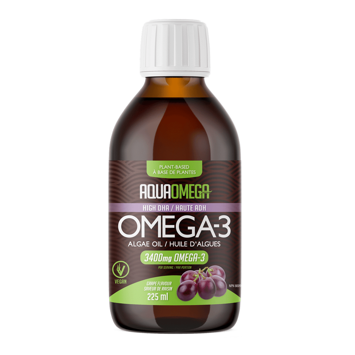 Aqua Omega Plant Based High DHA 225Ml, Grape