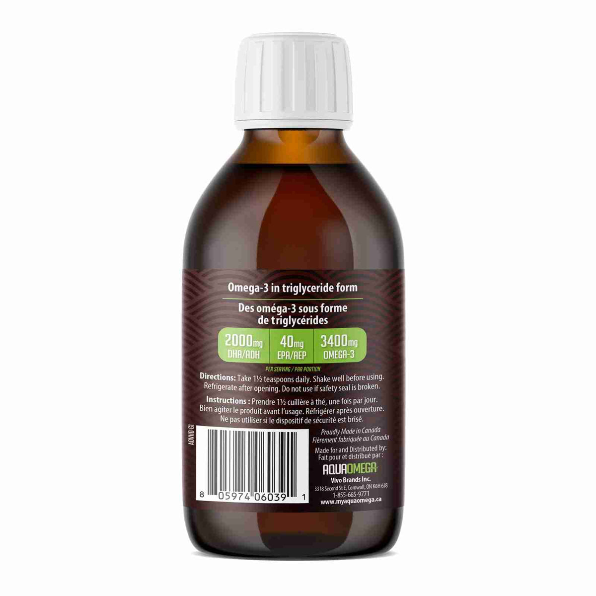 Aqua Omega Plant Based High DHA 225Ml, Grape
