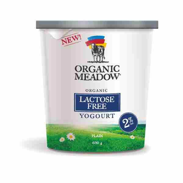 Organic Meadow Organic 2% Lactose Free Plain Yogurt, 650G