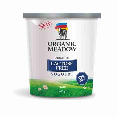 Organic Meadow Organic 2% Lactose Free Plain Yogurt, 650G