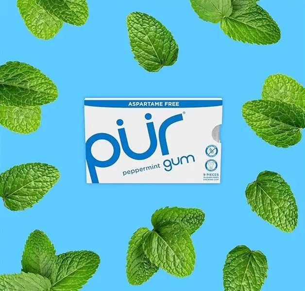 PUR Gum Peppermint, 9 Pieces