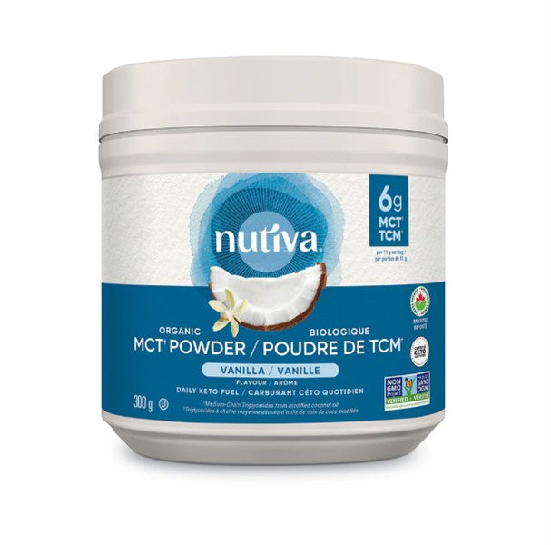 Nutiva Organic MCT Powder, Vanilla, 300 g