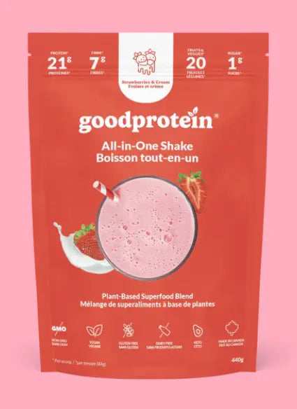 Good Protein All-in-One Shake, Strawberries & Cream, 440 g