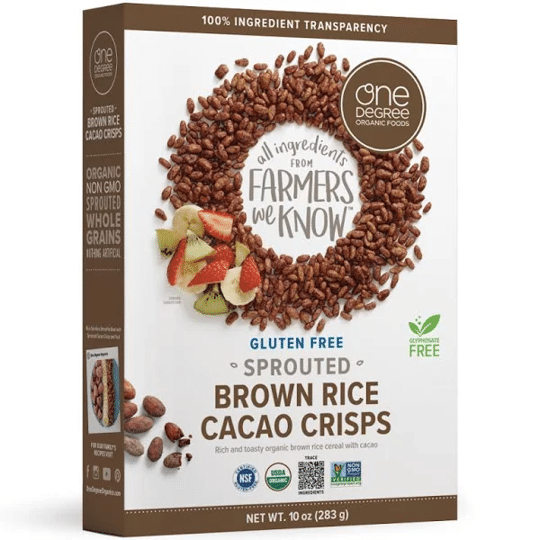 One Degree Veganic Sprouted Brown Rice Cacao Crisps Cereal