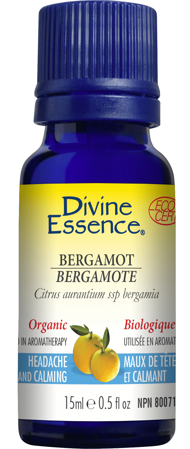 Divine Essence Organic Bergamot Essential Oil - 15Ml