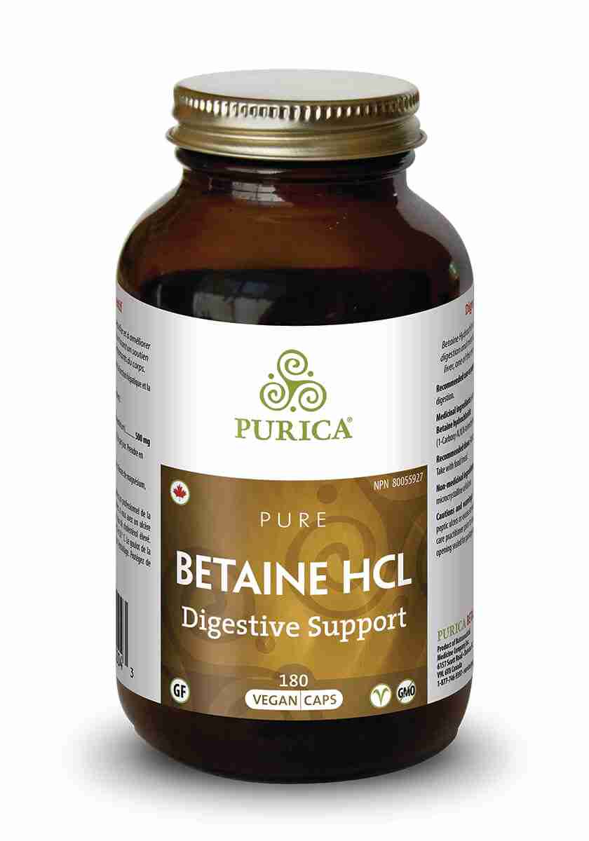 Purica Pure Betaine HCL; 180 Veg Caps