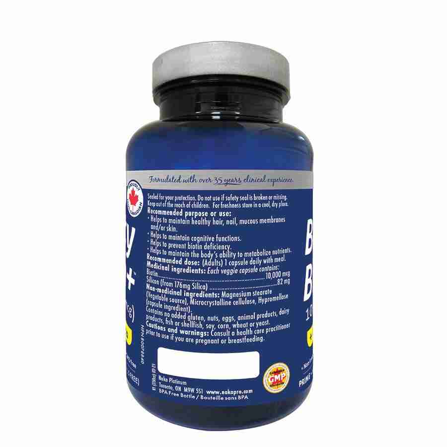 Naka Platinum Beauty Biotin + Silica, 75 Veggie Capsules