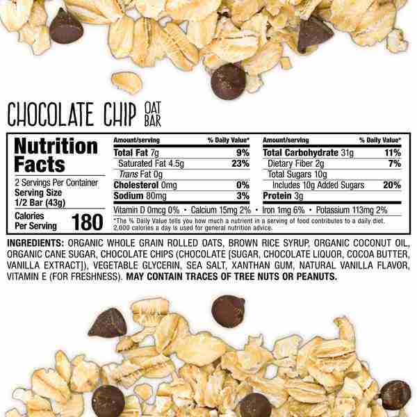 Bobo's Chocolate Chip Oat Bar, 85 g