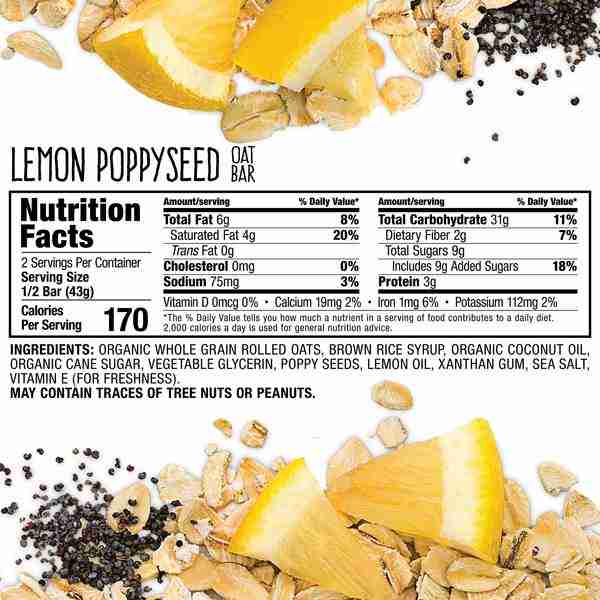 Bobo's - Lemon Poppyseed Oat Bar, 85G