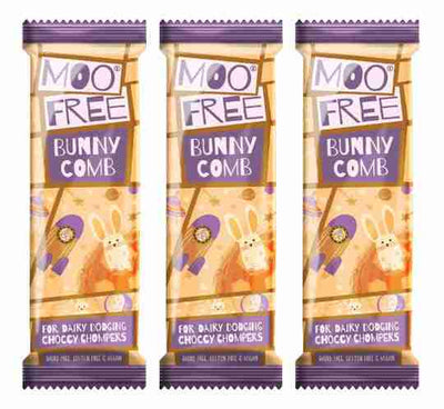 Moo Free - Vegan Mini Chocolate Bar: Bunny Comb, 20G